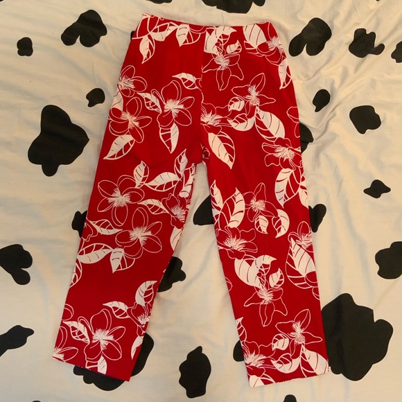 Vntg CLIO High waisted tropical print capris crop - Picture 2 of 6